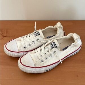 Converse Women's White and Red Sneakers